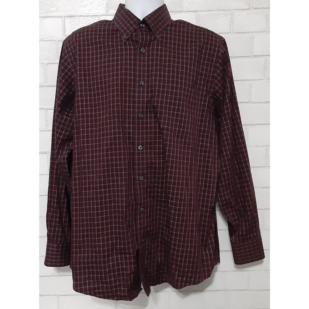 Kenneth Cole Reaction Button Up Shirt Men's Long Sleeve Large 16-16 1/2 34-35